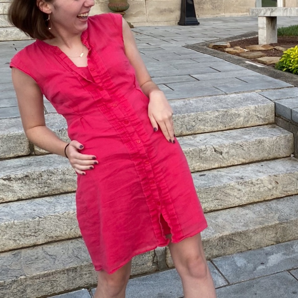 Old Navy Pink Button Down Dress